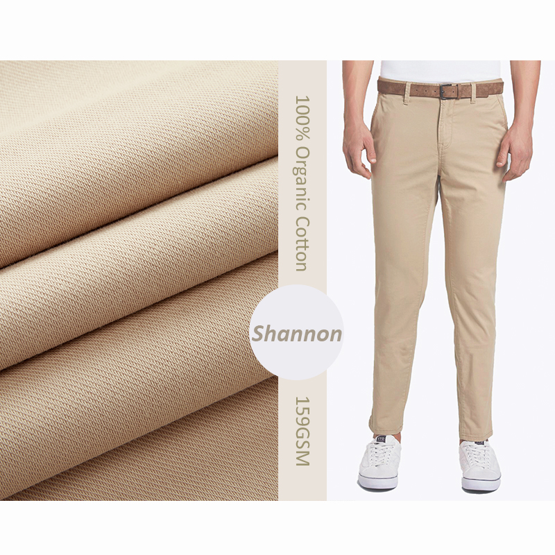 Tissu tricoté 85% COTON 15% SPANDEX pour pantalon