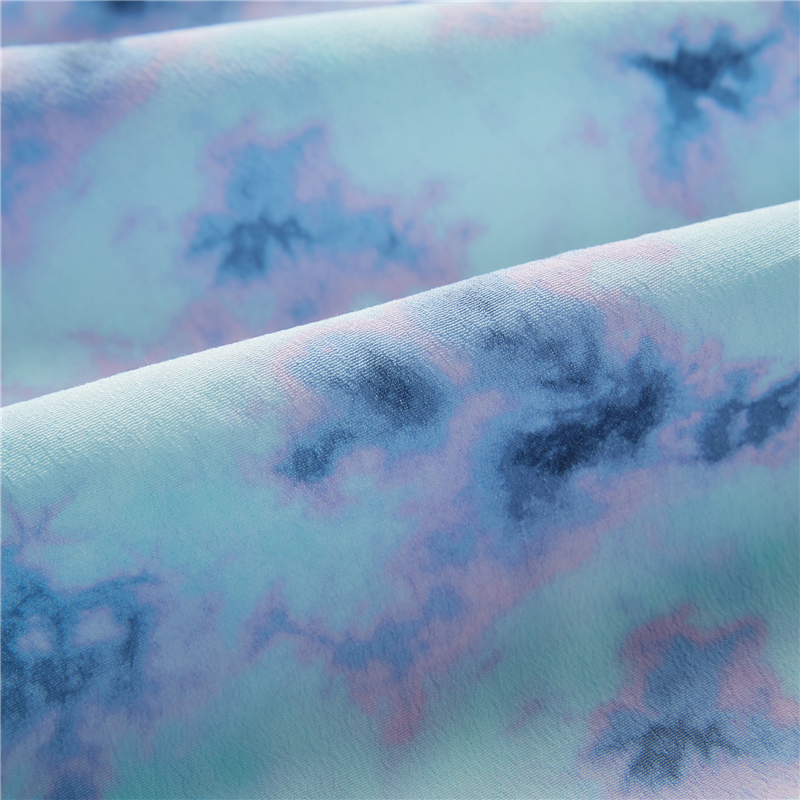 Crêpe tie-dye 53% viscose 47% rayonne tissu viscose pastorale tissé