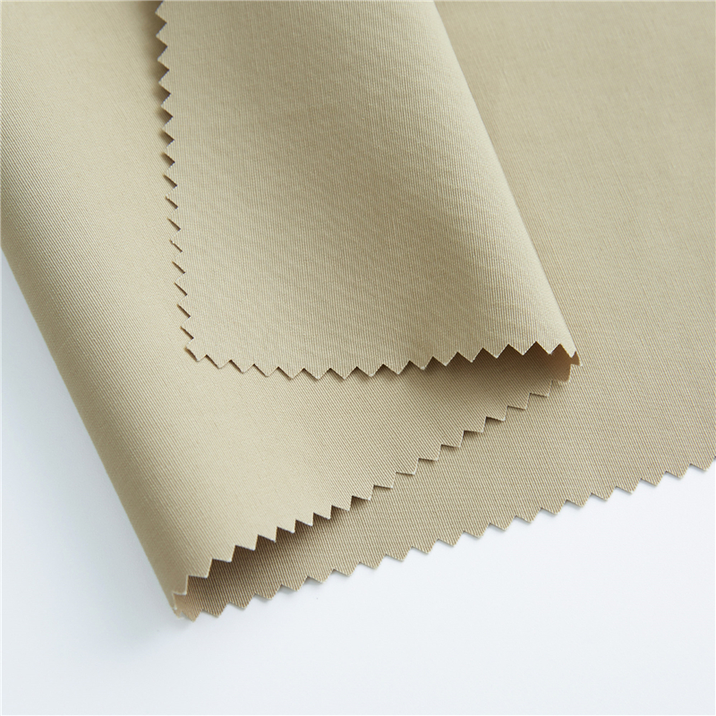 Tissu de manteau décontracté respirant en toile olive 68% coton 32% nylon